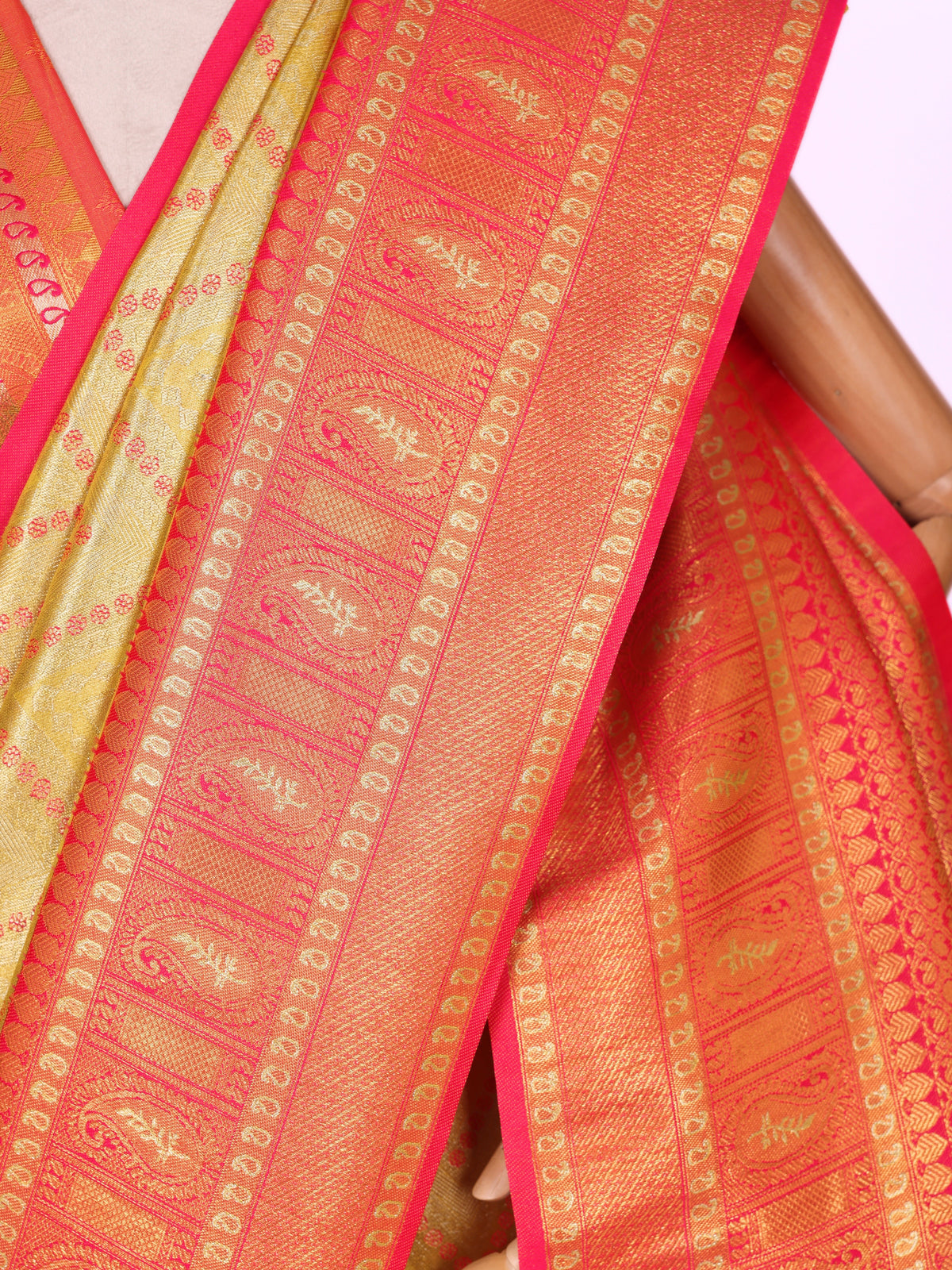 Yellow color Kanjivaram work Designer Saree BLS1008_Yellow