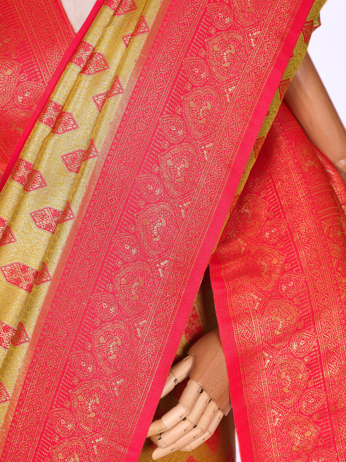 Yellow color Kanjivaram work Designer Saree BLS1010_Yellow
