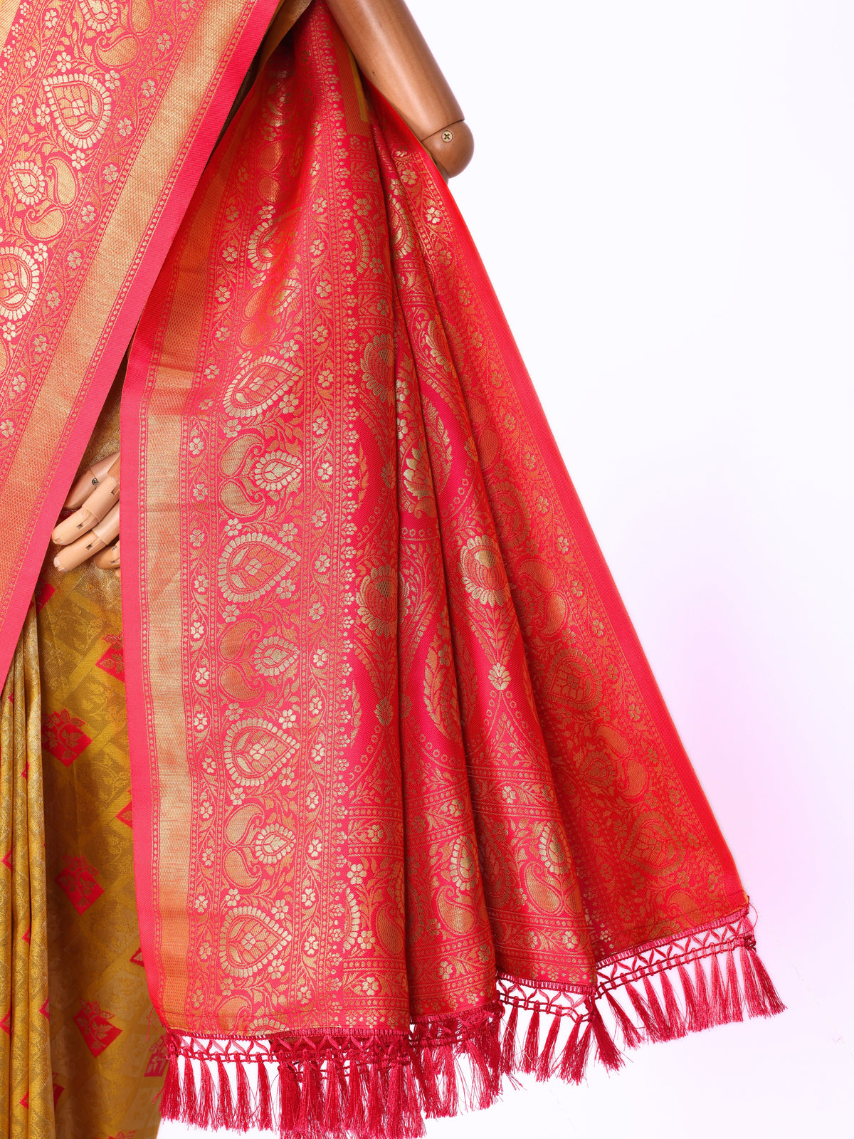 Yellow color Kanjivaram work Designer Saree BLS1012_Yellow