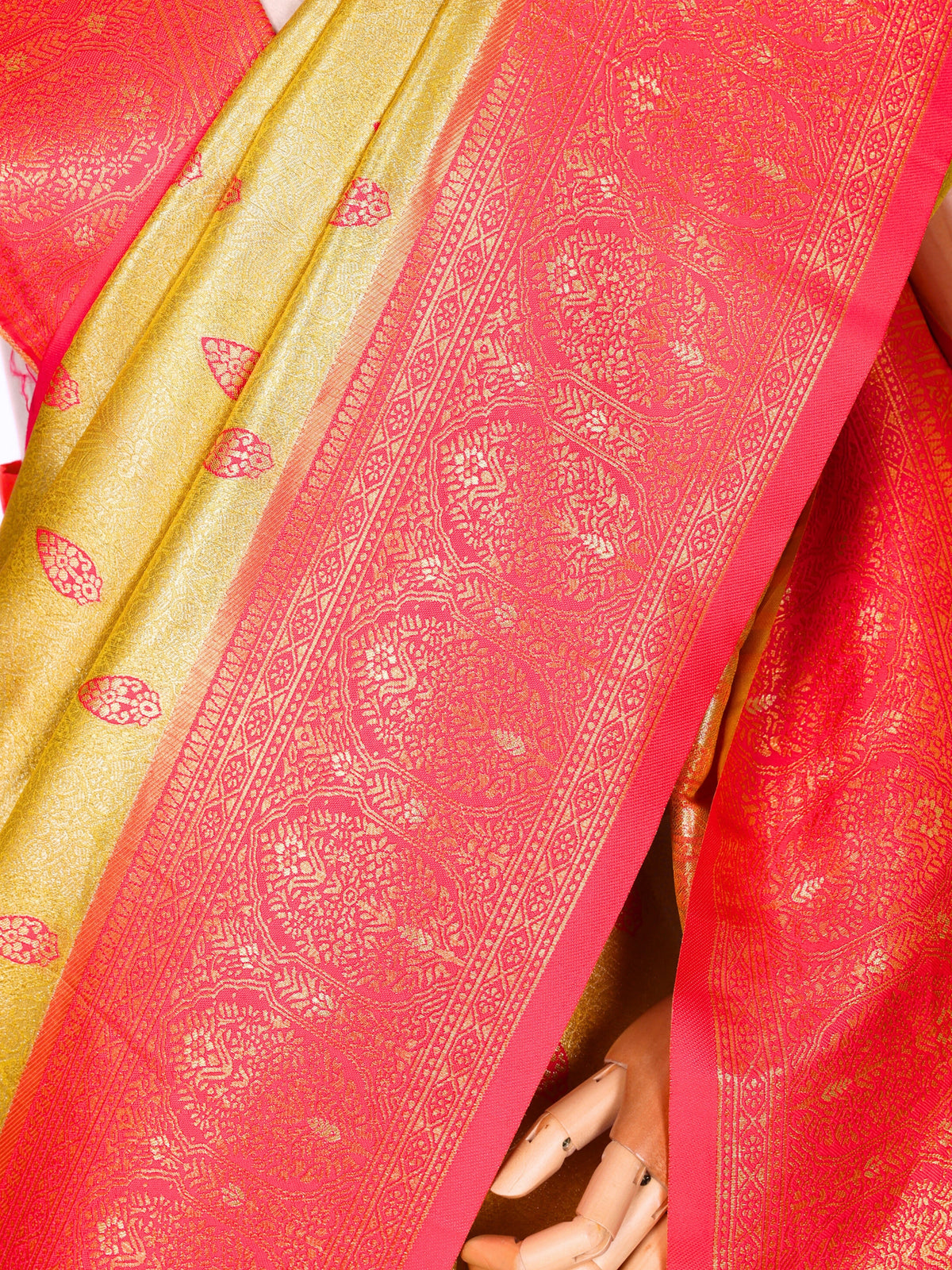 Yellow color Kanjivaram work Designer Saree BLS1011_Yellow