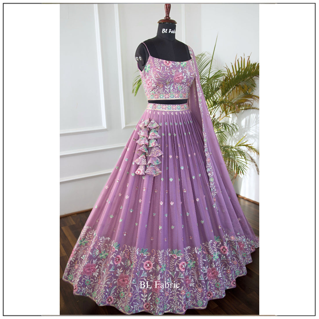 Rosy Purple color Sequence Embroidery Designer Lehenga Choli BL1530