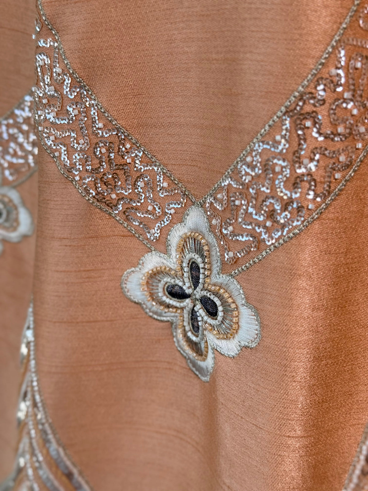 Dusty Peach color Designer Bids Embroidery work Lehenga choli BL1733