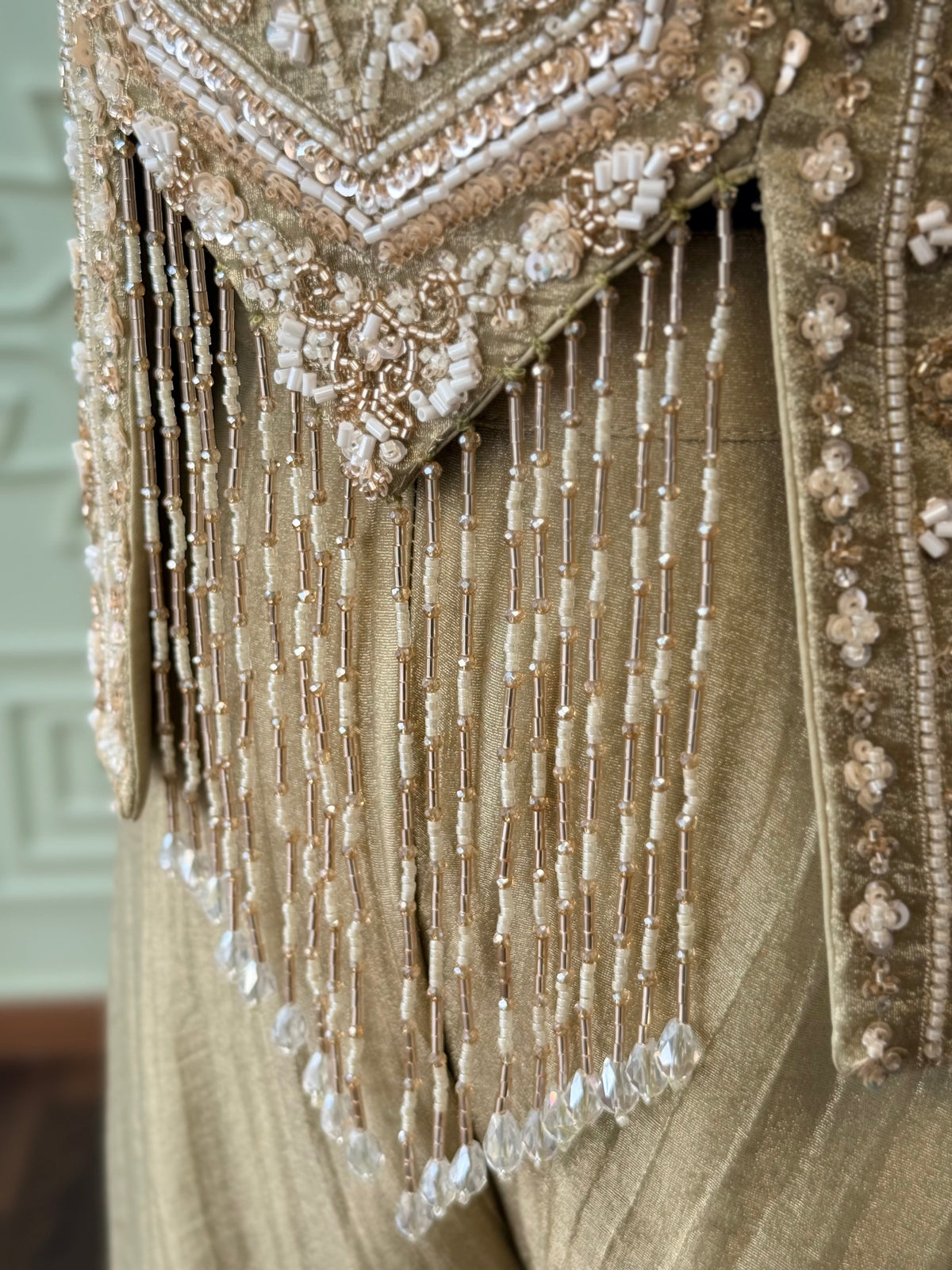 Green color Bids Embroidery work Sharara set BLS119