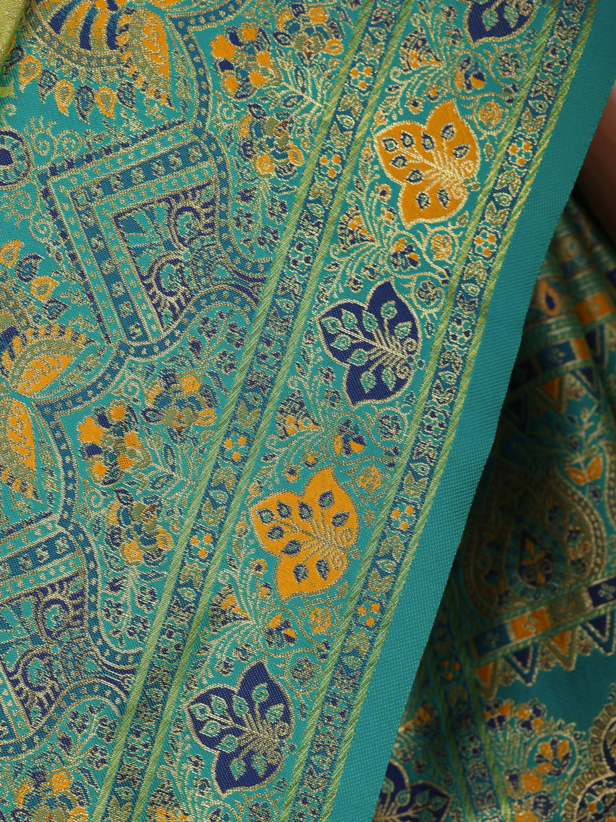 Parrot color Kanjivaram work Designer Saree BLS1019_Parrot