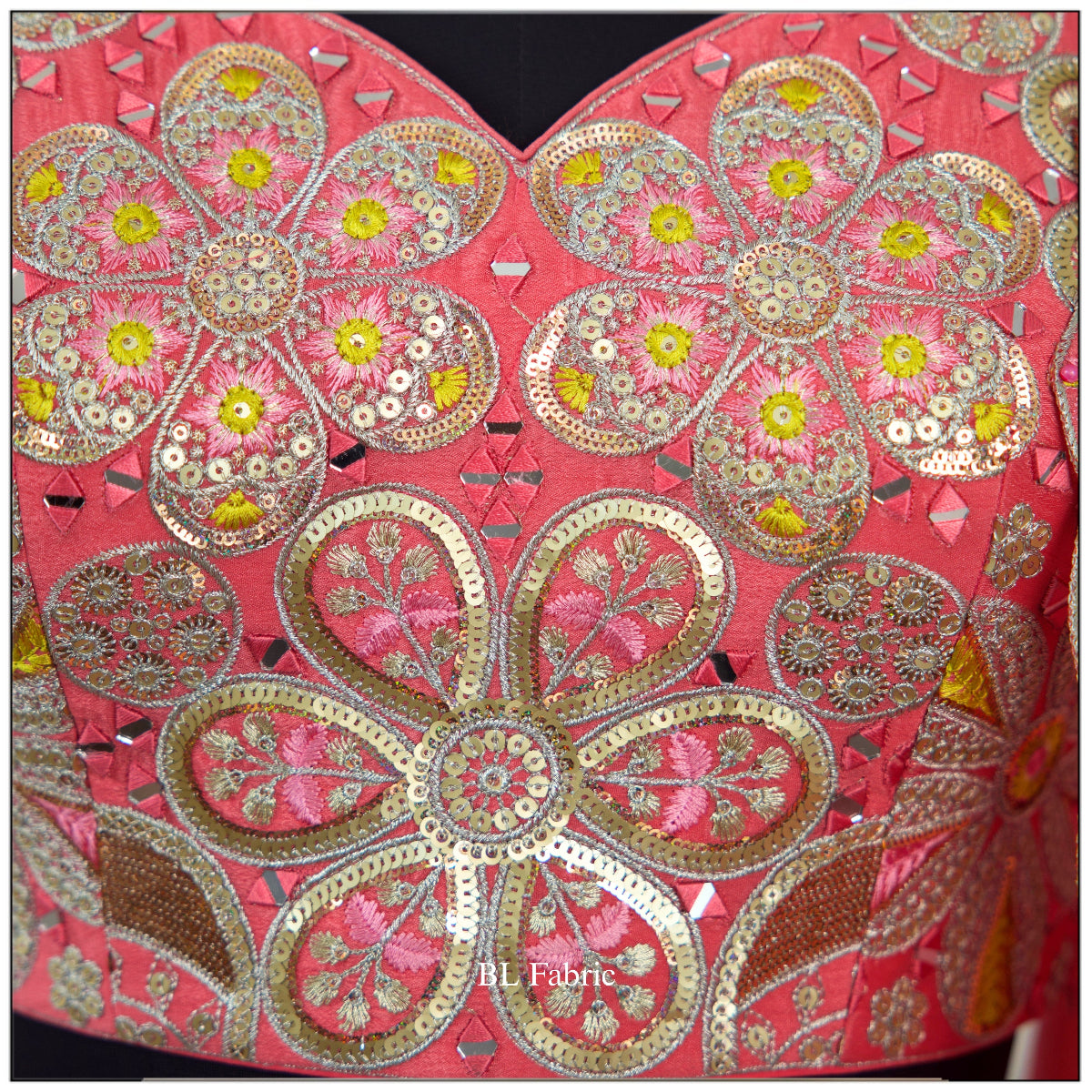 Multi color Real Mirror & Sequence Embroidery work Designer Lehenga Choli for Any Function BL1541
