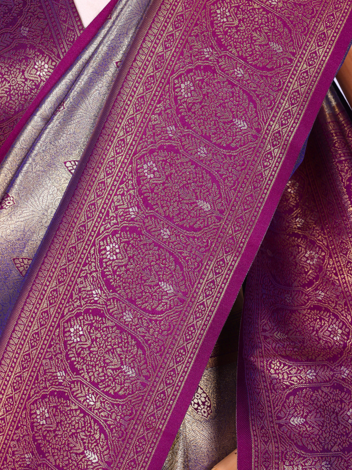 Purple color Kanjivaram work Designer Saree BLS1011_Purple