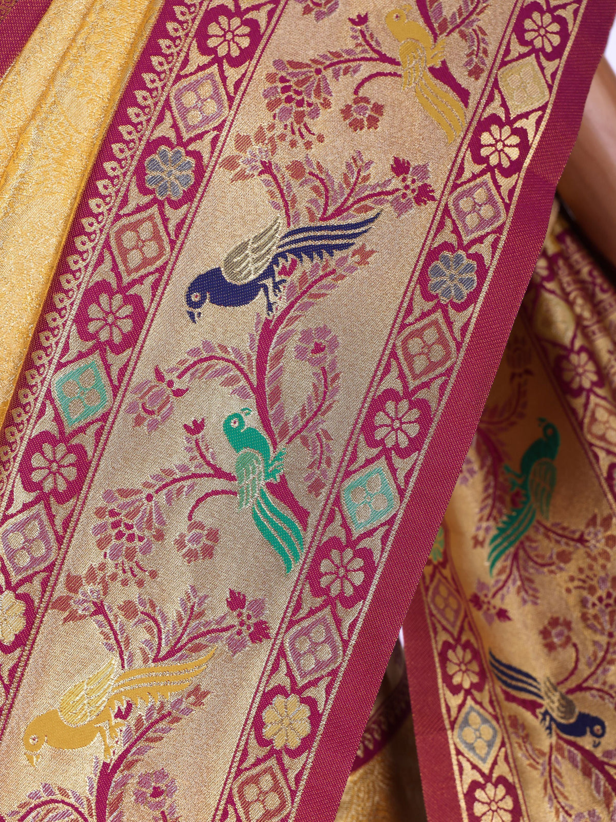 Yellow color Kanjivaram work Designer Saree BLS1014_Yellow
