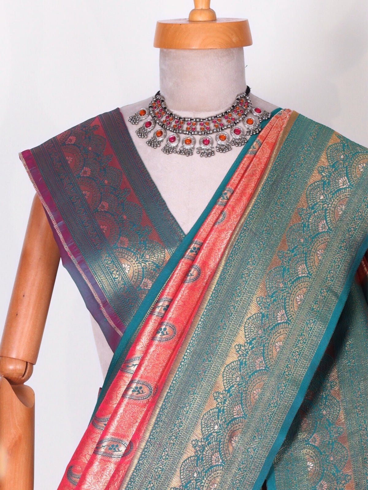 Light Pink color Kanjivaram work Designer Saree BLS1002_Pink