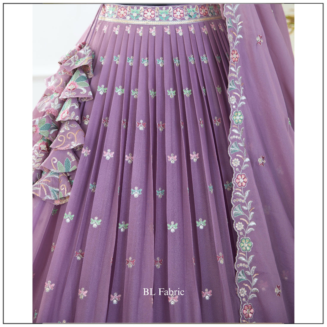 Rosy Purple color Sequence Embroidery Designer Lehenga Choli BL1530