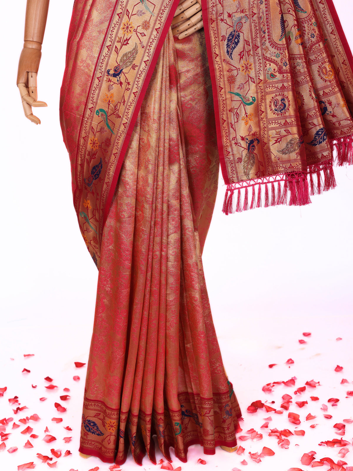 Pink color Kanjivaram work Designer Saree BLS1006_Pink
