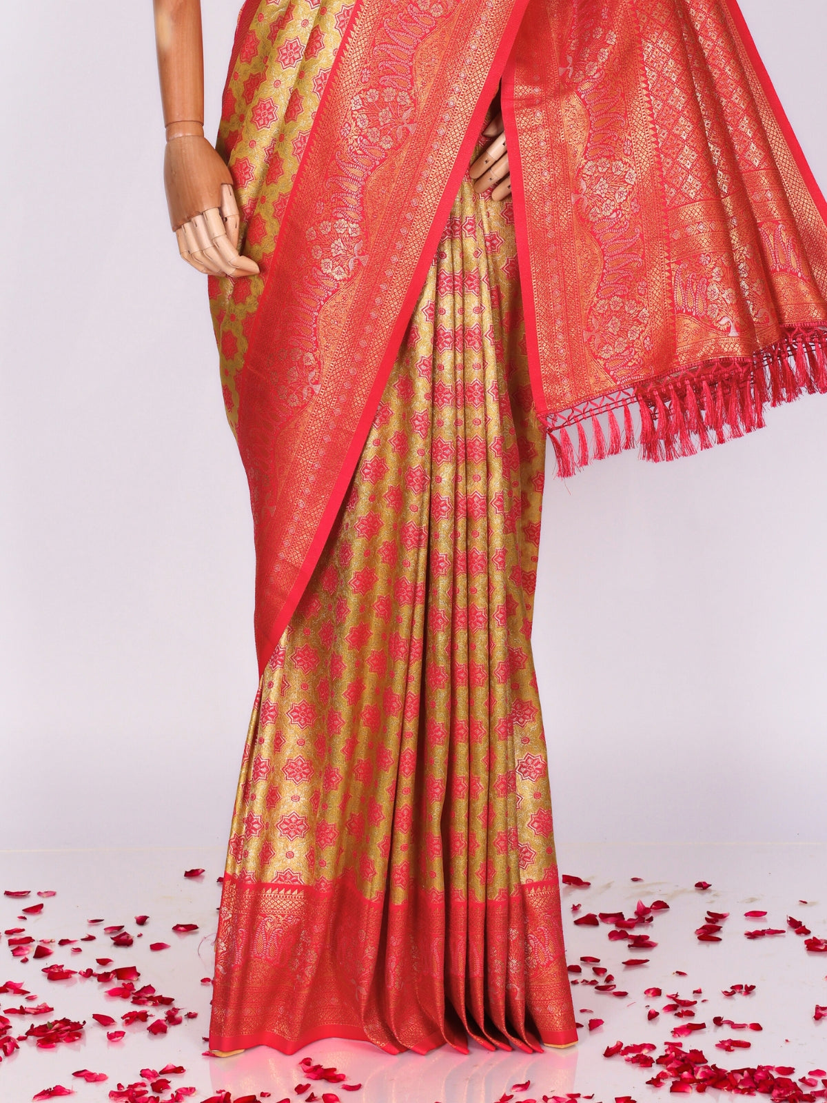 Yellow color Kanjivaram work Designer Saree BLS1003_Yellow