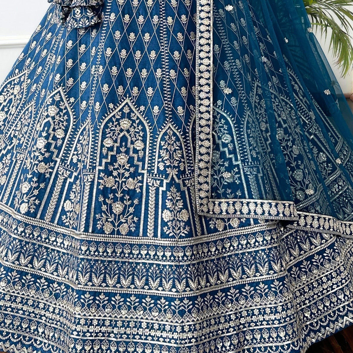 Neavy Blue color Designer Sequence Embroidery work Lehenga choli for Wedding Function BL1447