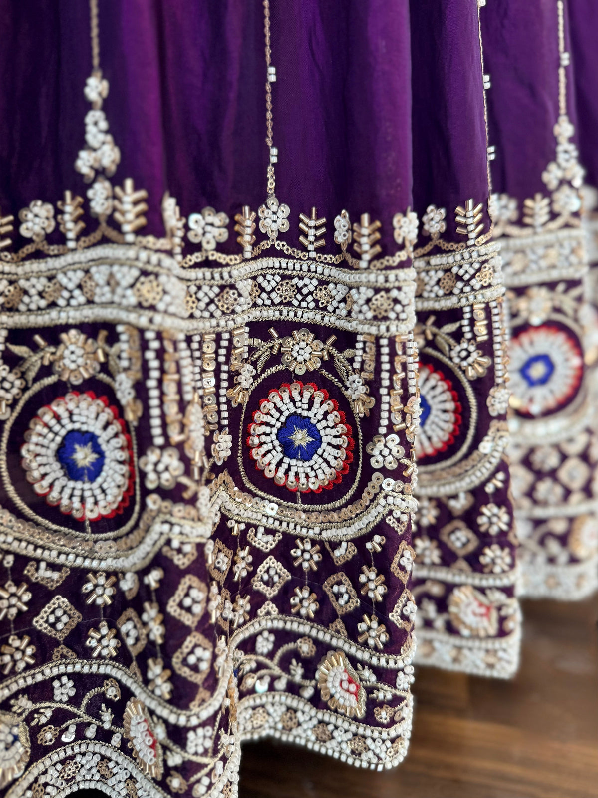 Purple color Designer Bids Embroidery work Lehenga choli BL1741