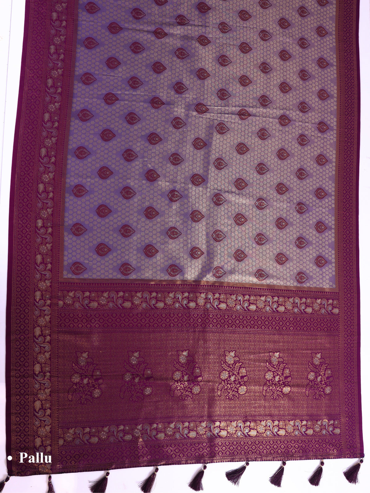 Purple color Kanjivaram work Designer Saree BLS1007_Purple