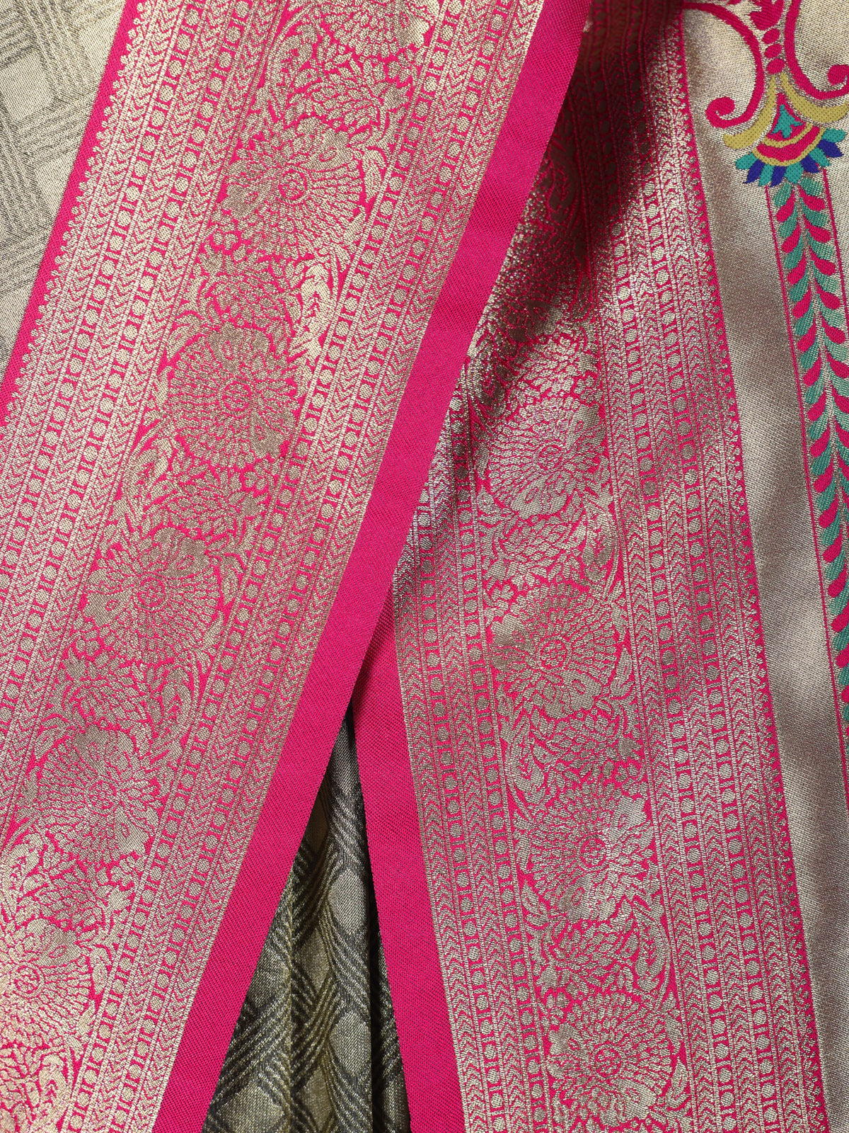 Maroon color Kanjivaram work Designer Saree BLS1016_Maroon