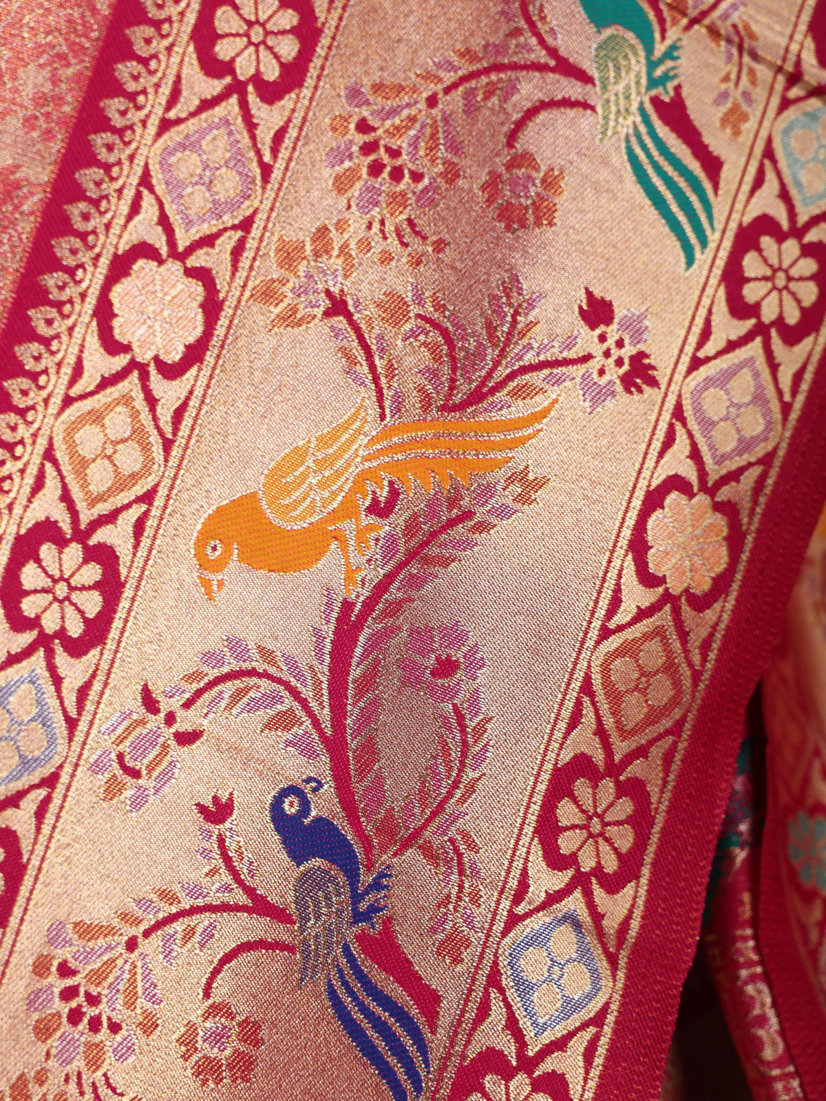 Pink color Kanjivaram work Designer Saree BLS1014_Pink