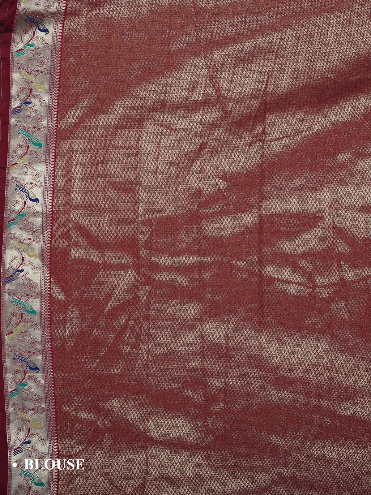 Maroon color Kanjivaram work Designer Saree BLS1014_Maroon