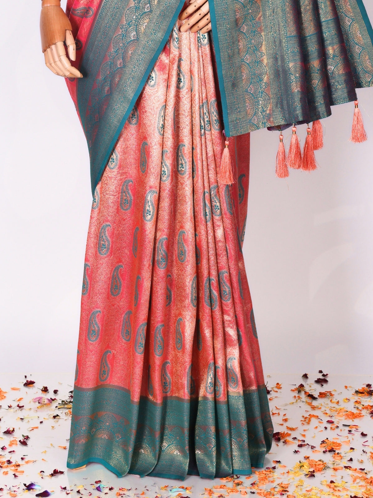 Light Pink color Kanjivaram work Designer Saree BLS1002_Pink