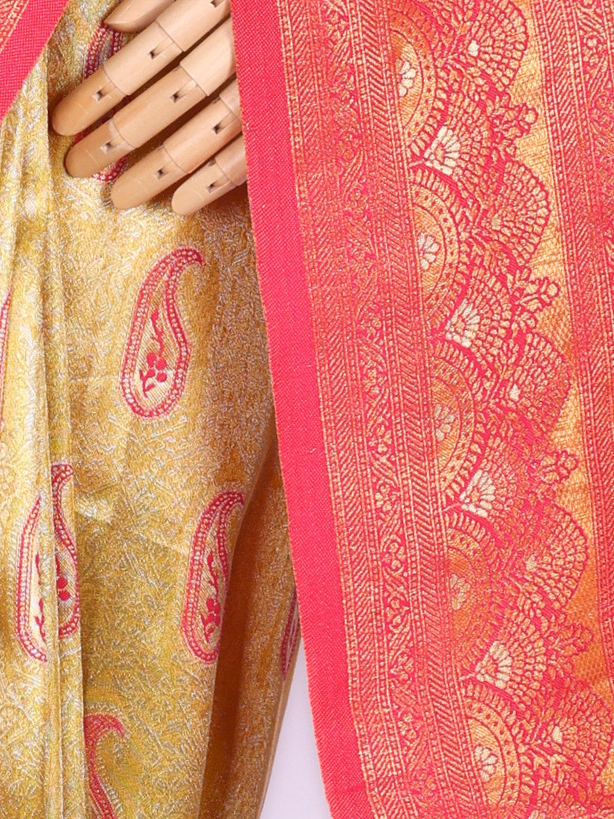 Yellow color Kanjivaram work Designer Saree BLS1002_Yellow