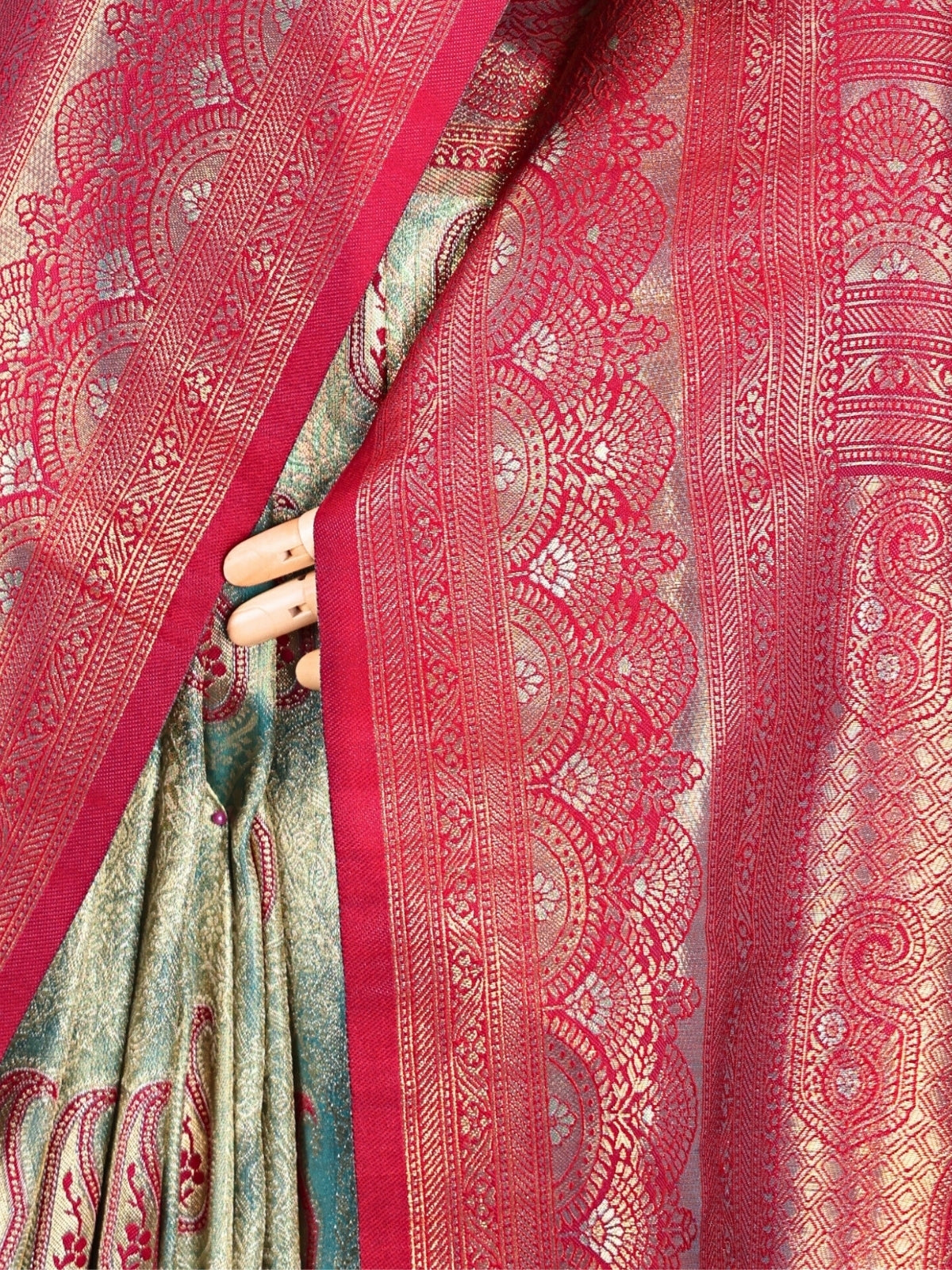 Skyblue color Kanjivaram work Designer Saree BLS1002_Skyblue