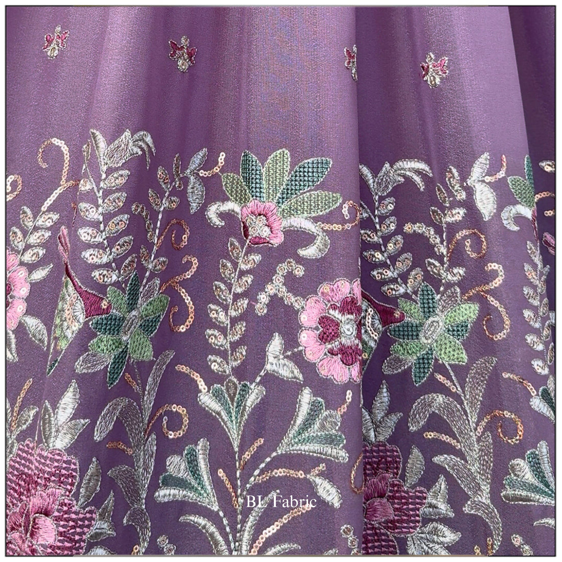 Rosy Purple color Sequence Embroidery Designer Lehenga Choli BL1530
