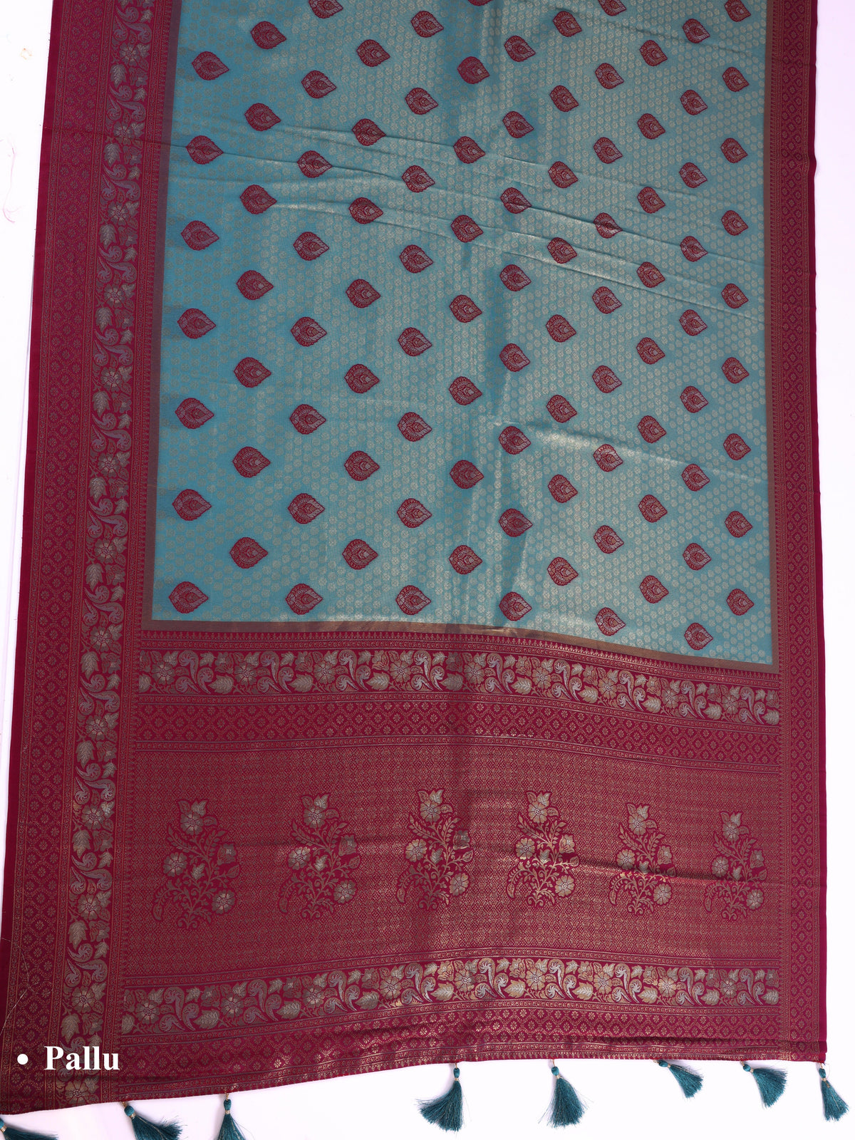 Skyblue color Kanjivaram work Designer Saree BLS1007_Skyblue