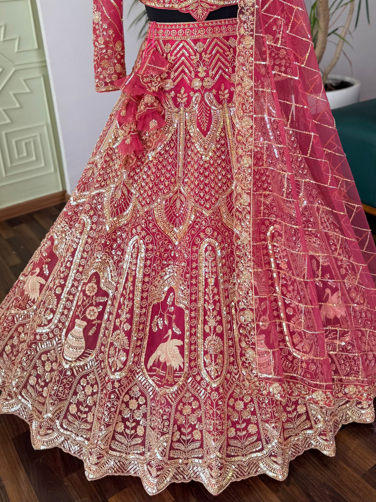 Pink color Hand Embroidery work Designer Lehenga Choli for Wedding Function BL1715