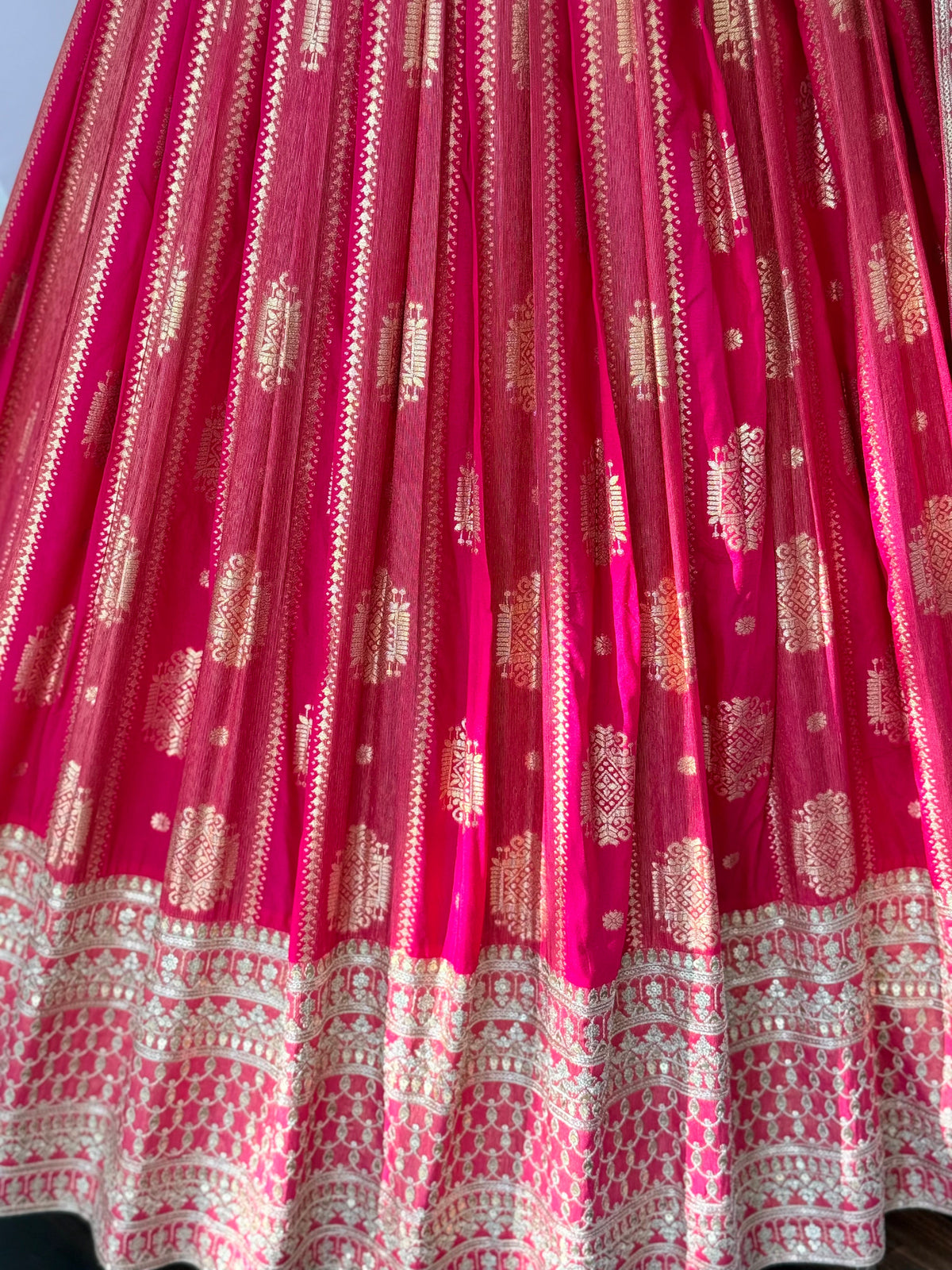 Rani Pink color Jacquard With Embroidery Designer Lehenga choli BL1700