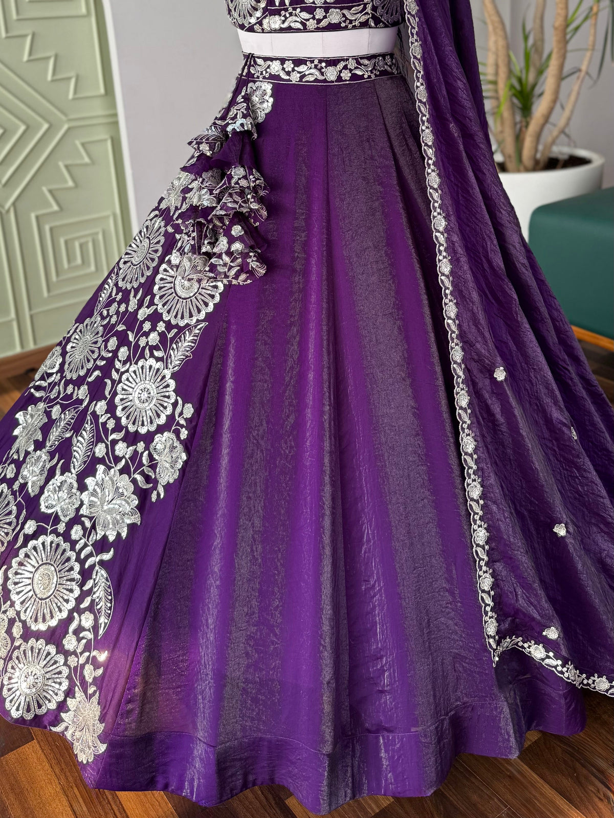 Purple color Embroidery work Designer Lehenga Choli BL1666