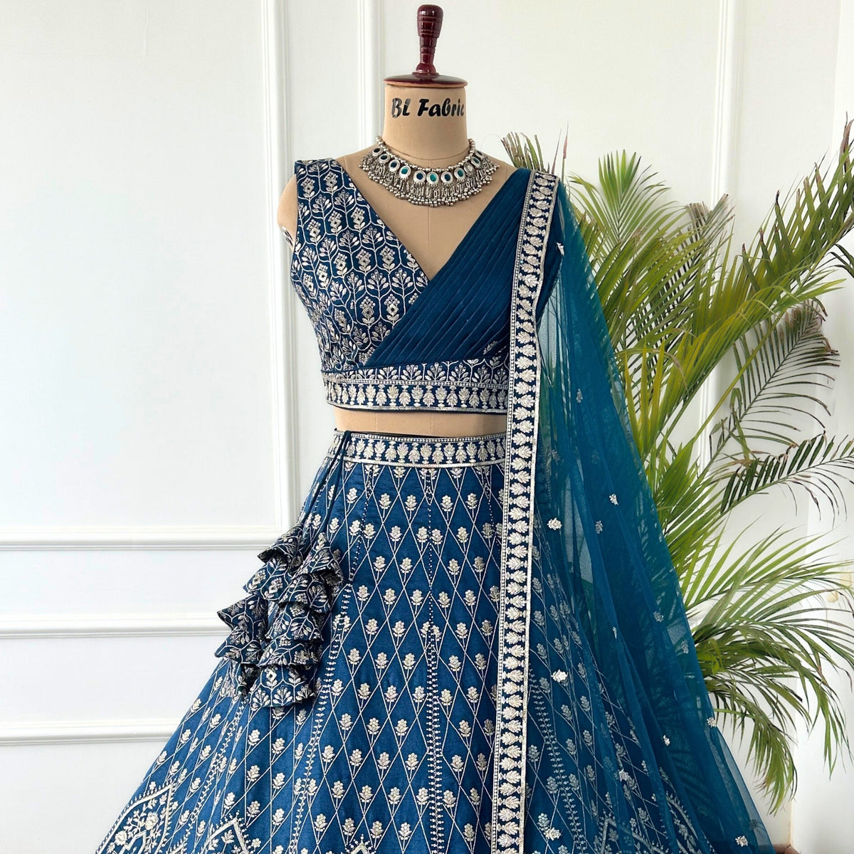 Neavy Blue color Designer Sequence Embroidery work Lehenga choli for Wedding Function BL1447