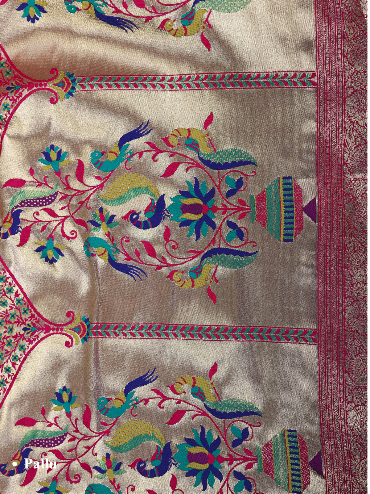 Maroon color Kanjivaram work Designer Saree BLS1016_Maroon