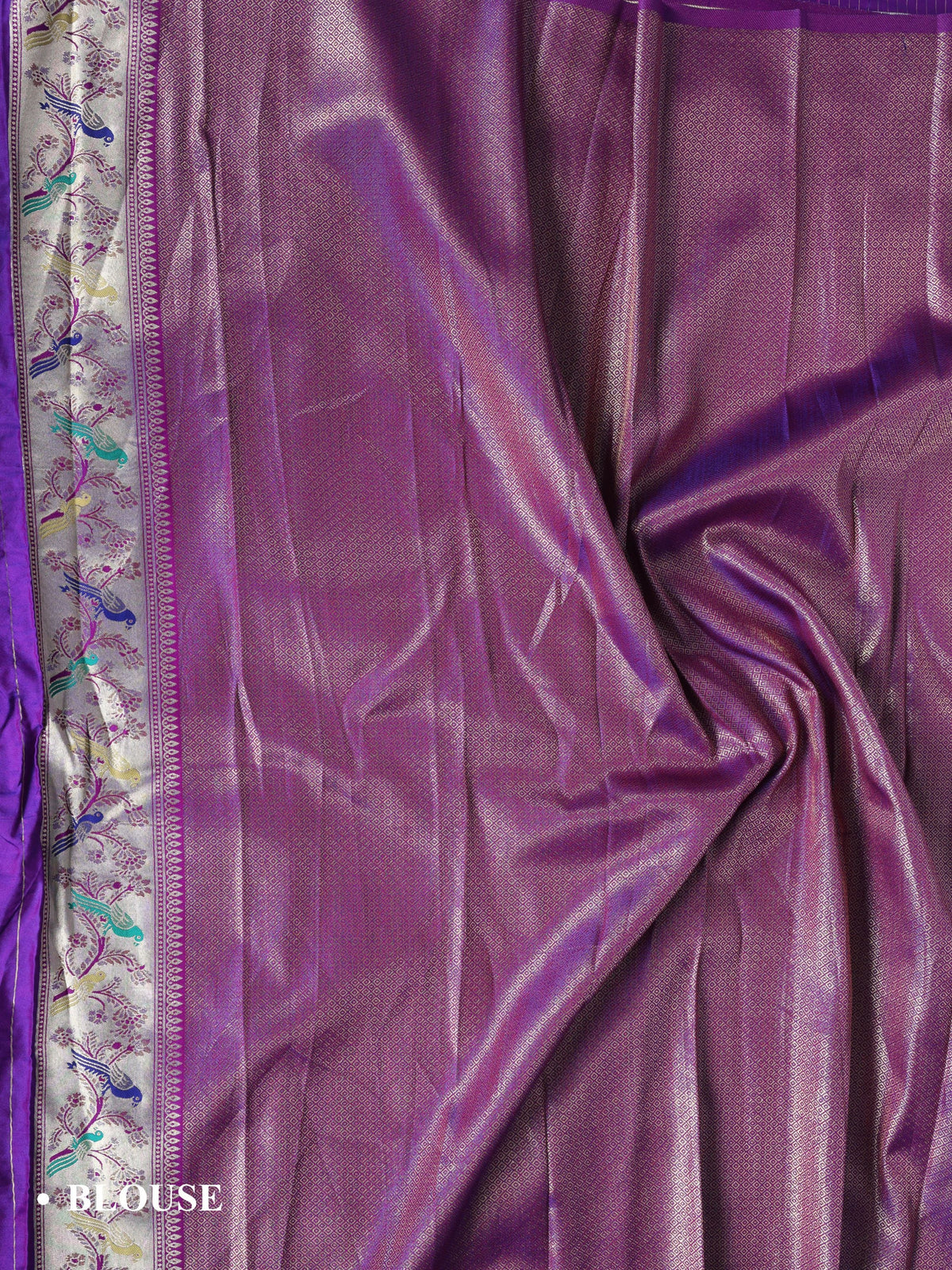 Purple color Kanjivaram work Designer Saree BLS1014_Purple