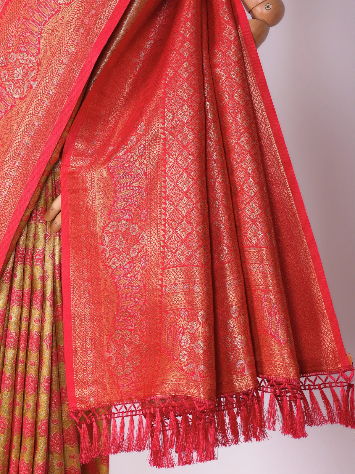 Yellow color Kanjivaram work Designer Saree BLS1003_Yellow