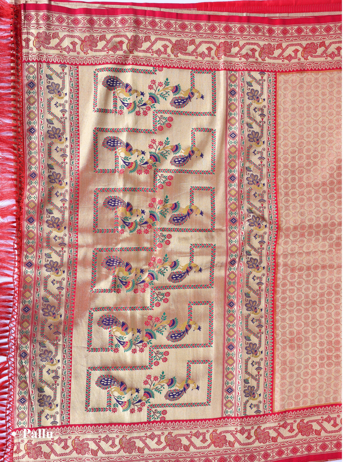Red color Kanjivaram work Designer Saree BLS1015_Red