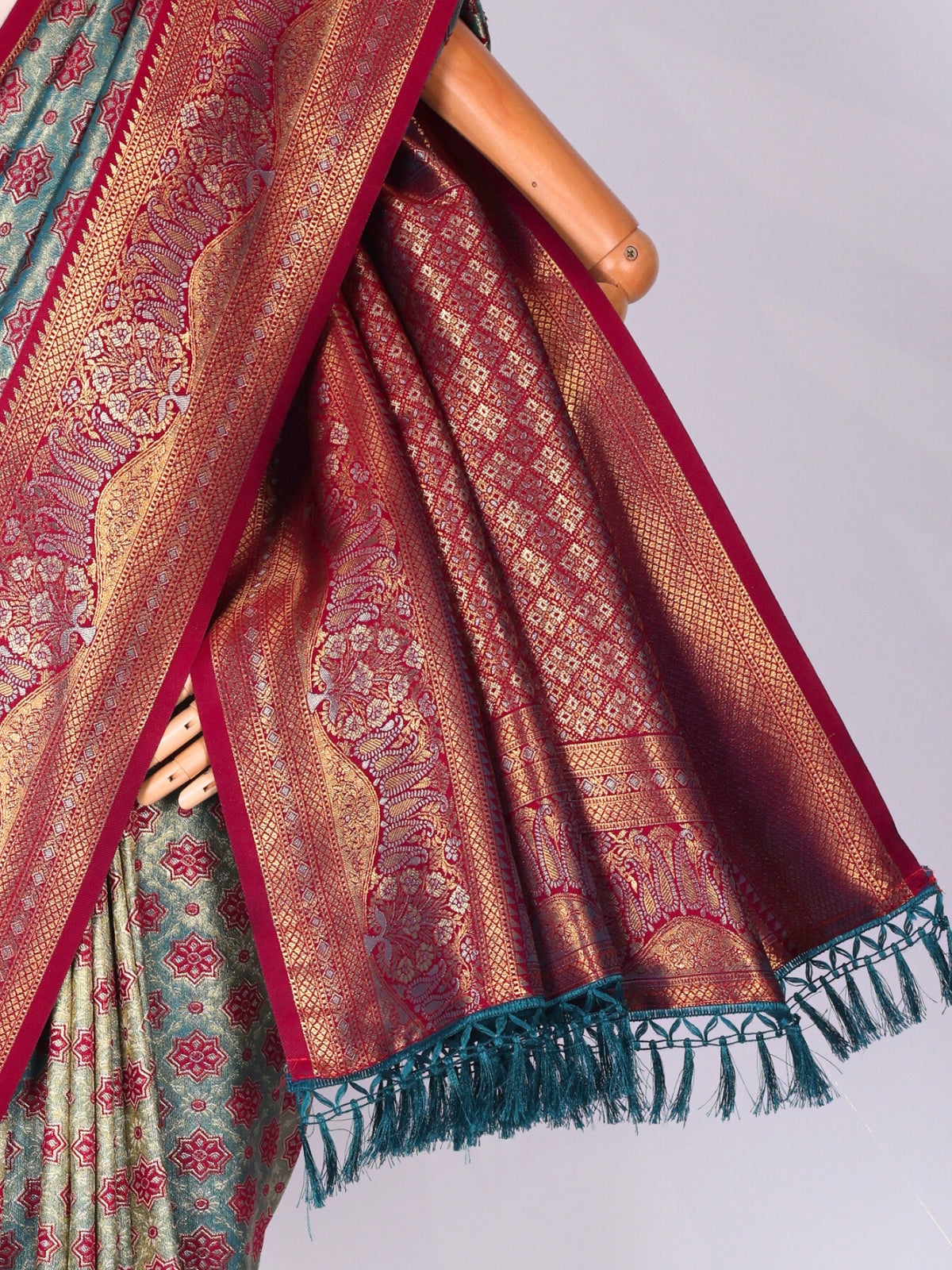 Skyblue color Kanjivaram work Designer Saree BLS1003_Skyblue
