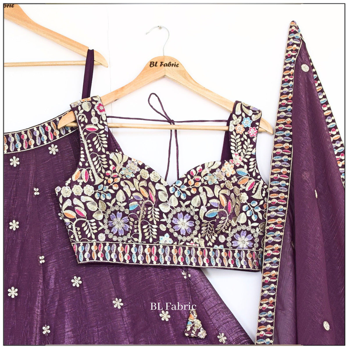 Rosy Purple color Sequence Thread Embroidery work Designer Lehenga Choli for Any Function BL1515
