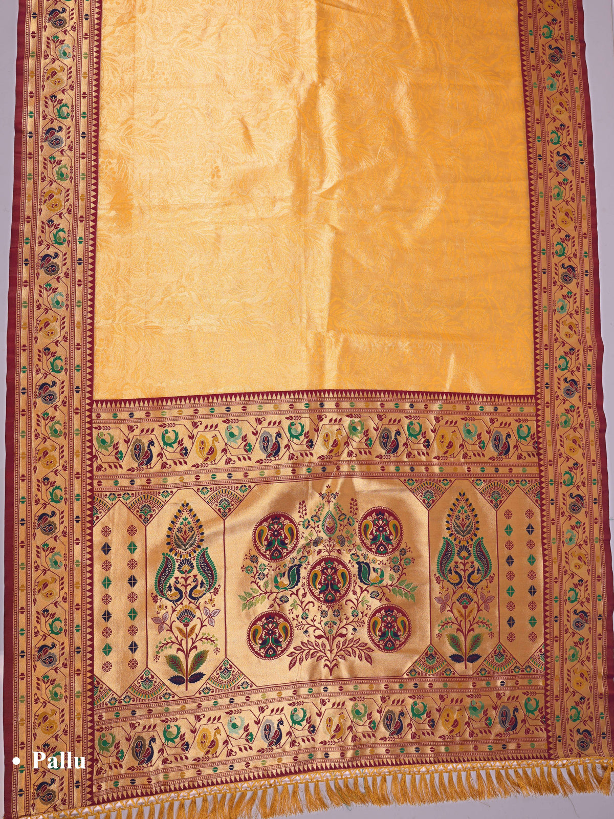 Yellow color Kanjivaram work Designer Saree BLS1005_yellow