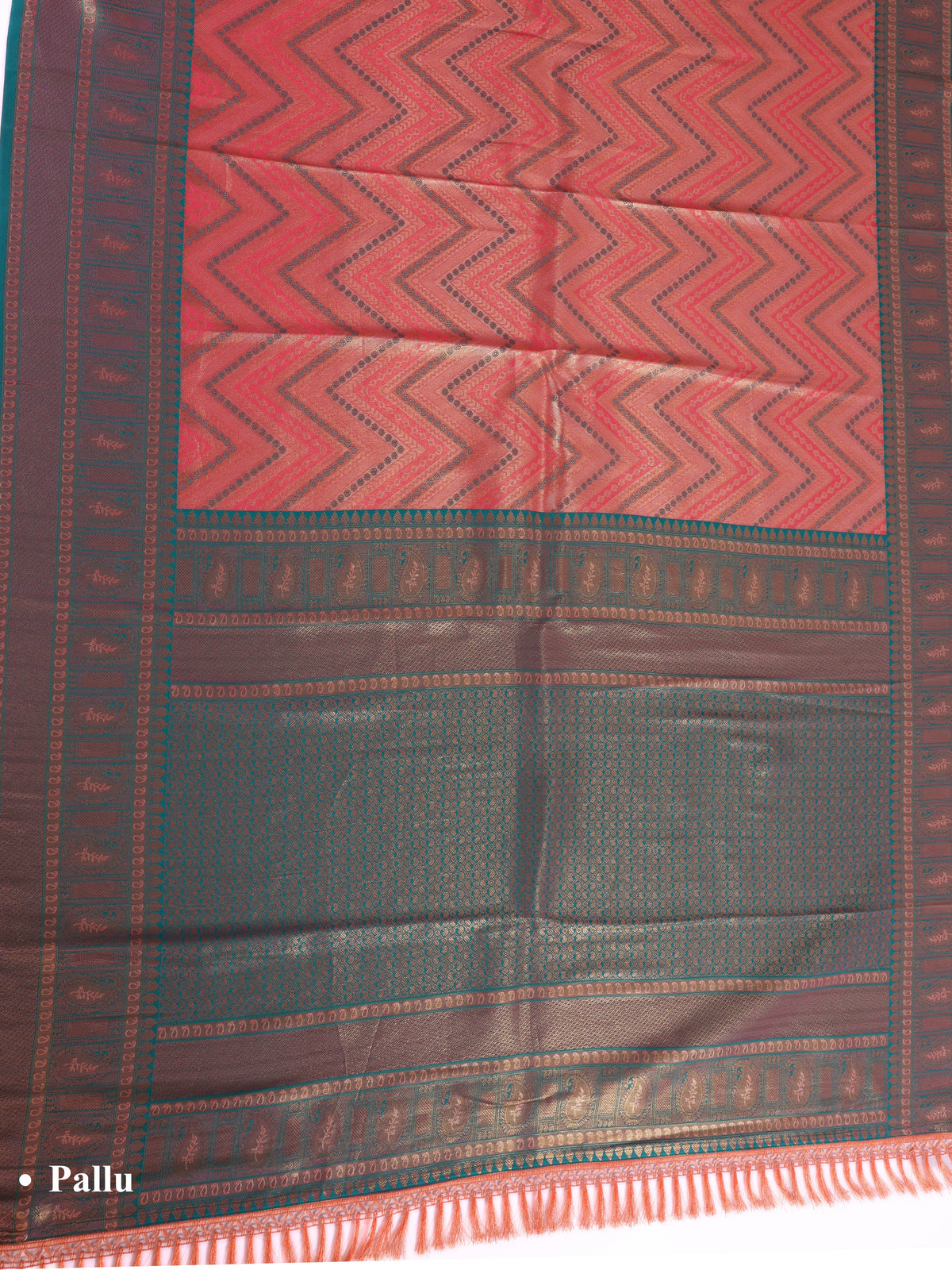 Peach color Kanjivaram work Designer Saree BLS1008_Peach