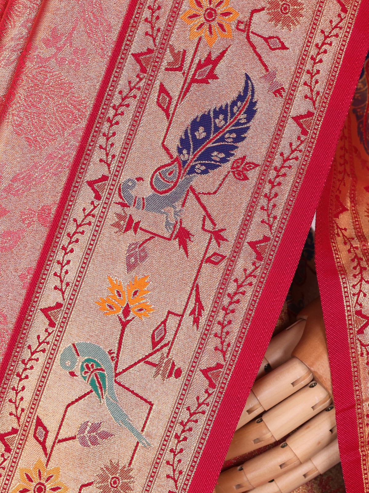 Pink color Kanjivaram work Designer Saree BLS1006_Pink