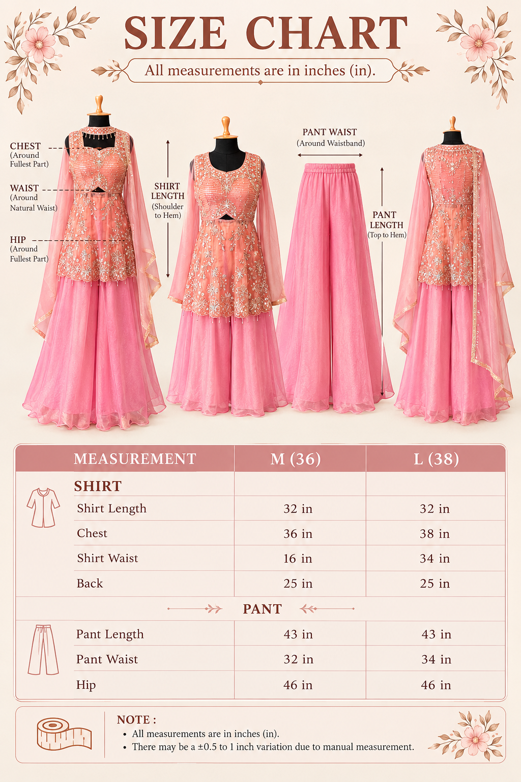 Peach Pink color Bids Sequence Embroidery work Sharara set BLS137