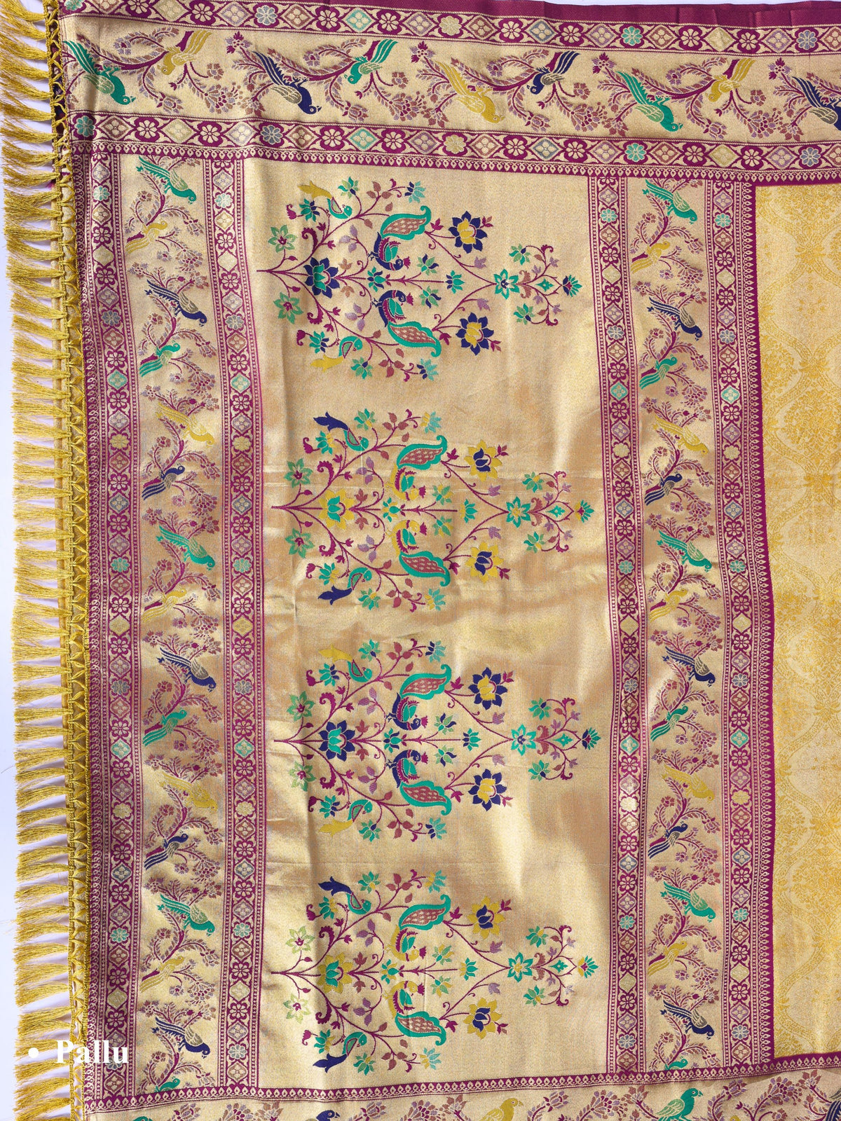 Yellow color Kanjivaram work Designer Saree BLS1014_Yellow