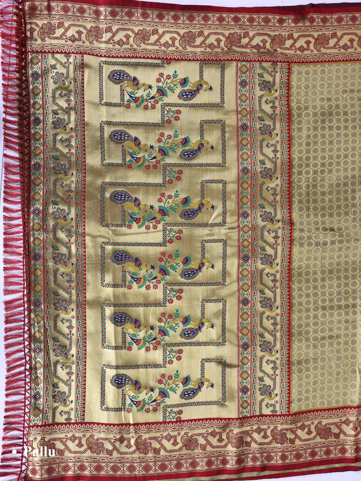 Maroon color Kanjivaram work Designer Saree BLS1015_Maroon