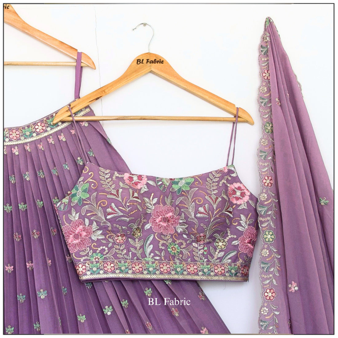 Rosy Purple color Sequence Embroidery Designer Lehenga Choli BL1530