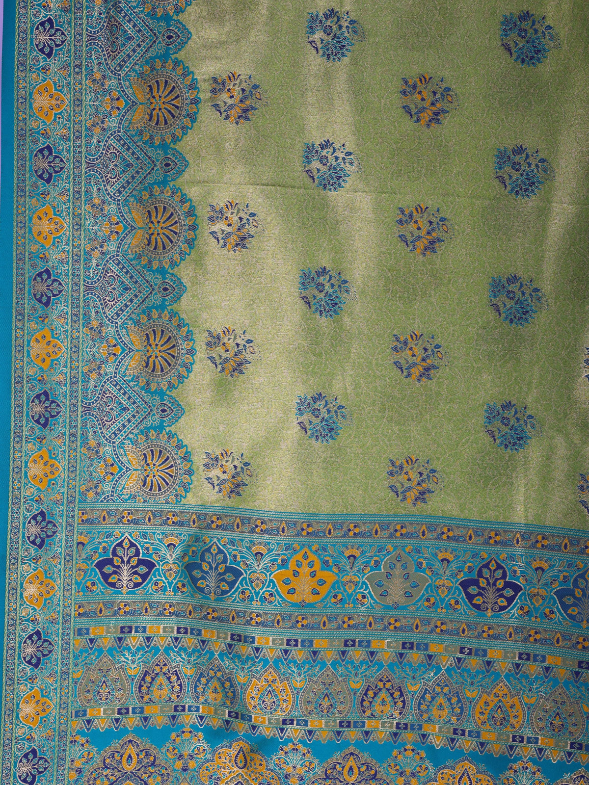 Parrot color Kanjivaram work Designer Saree BLS1019_Parrot