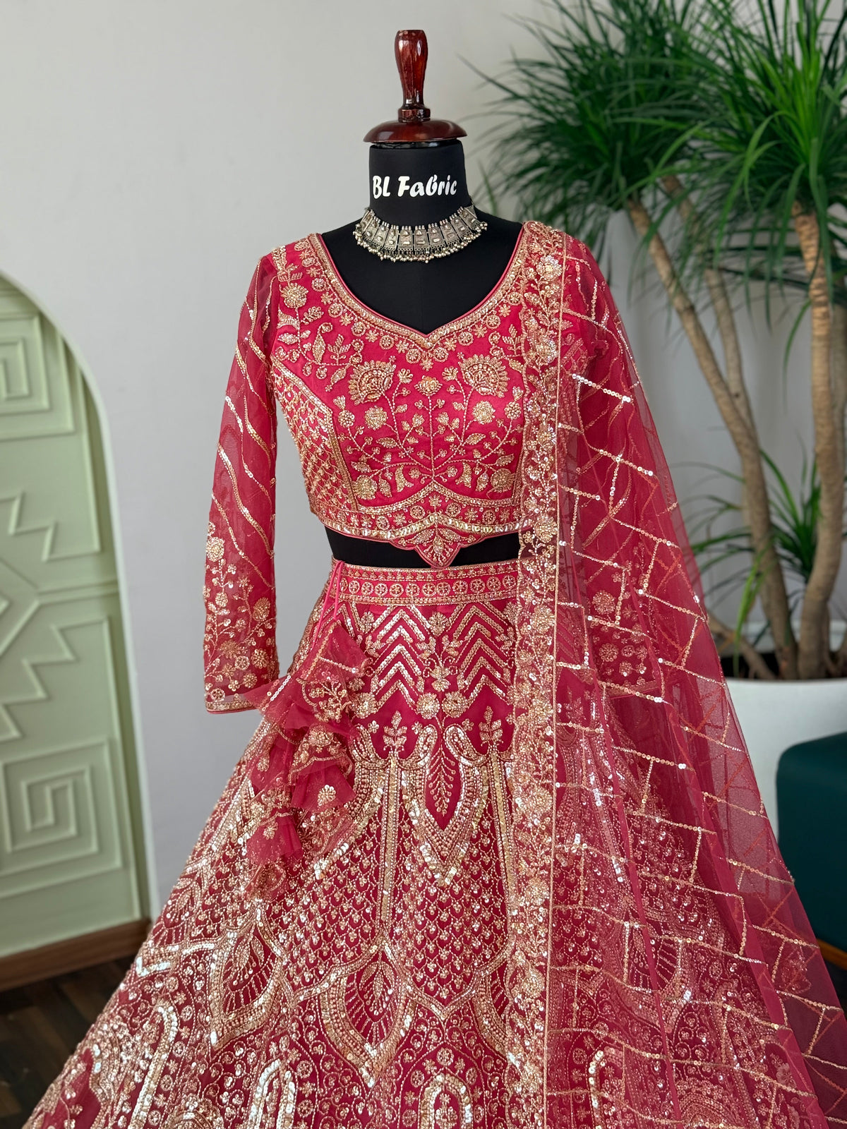 Pink color Hand Embroidery work Designer Lehenga Choli for Wedding Function BL1715