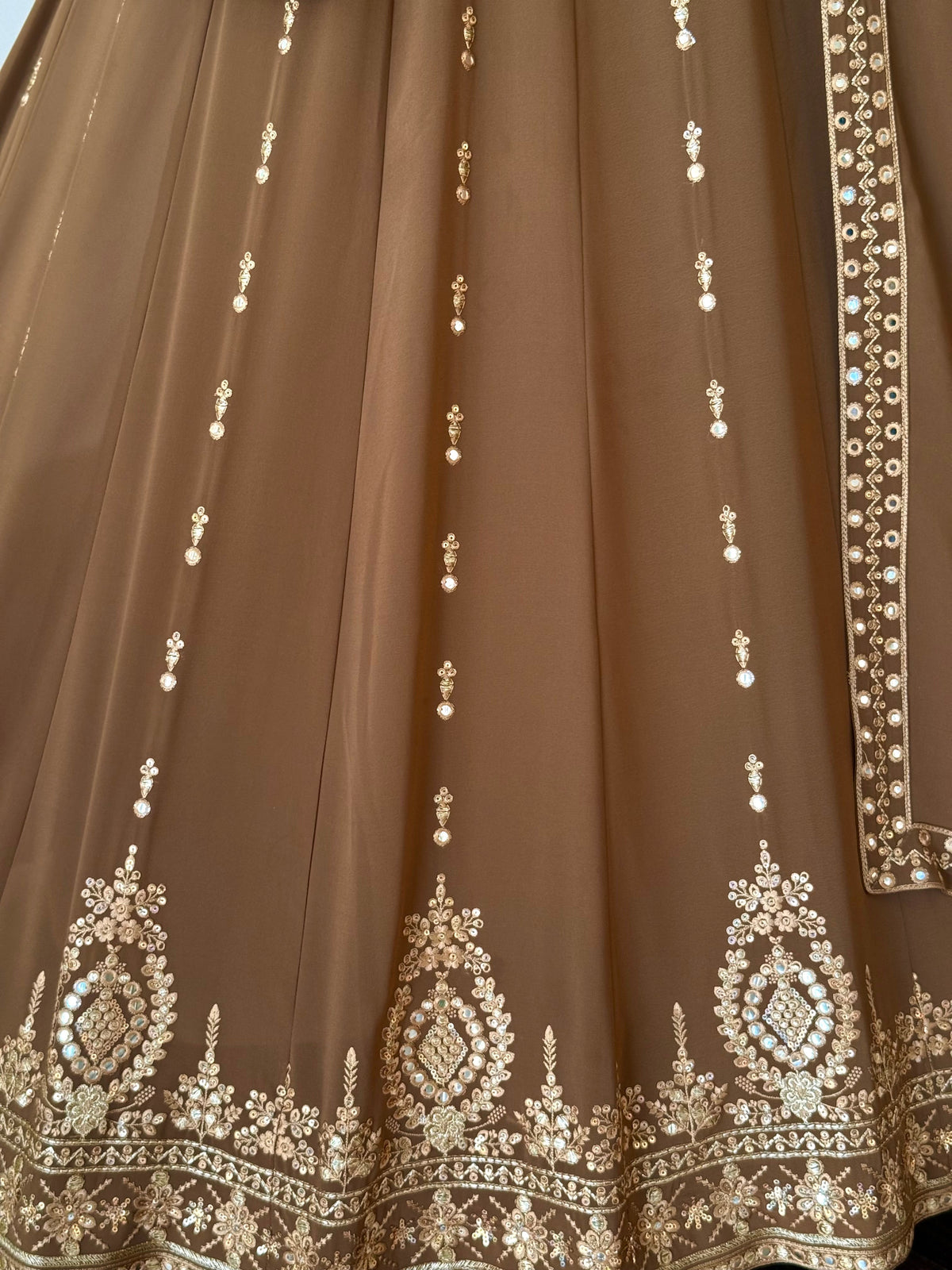Brown color Sequence Embroidery work Designer Lehenga Choli BL1644