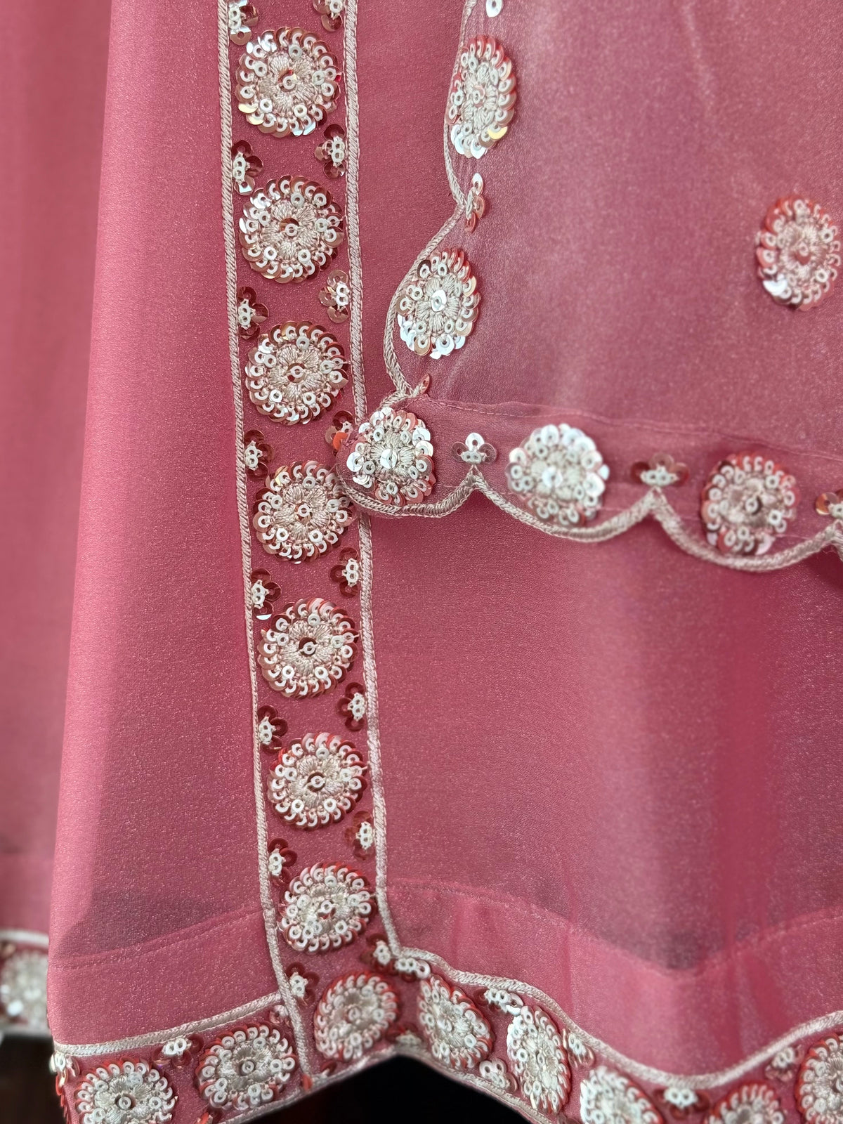 Peach Pink color Sequence Embroidery work Designer Lehenga Choli BL1720