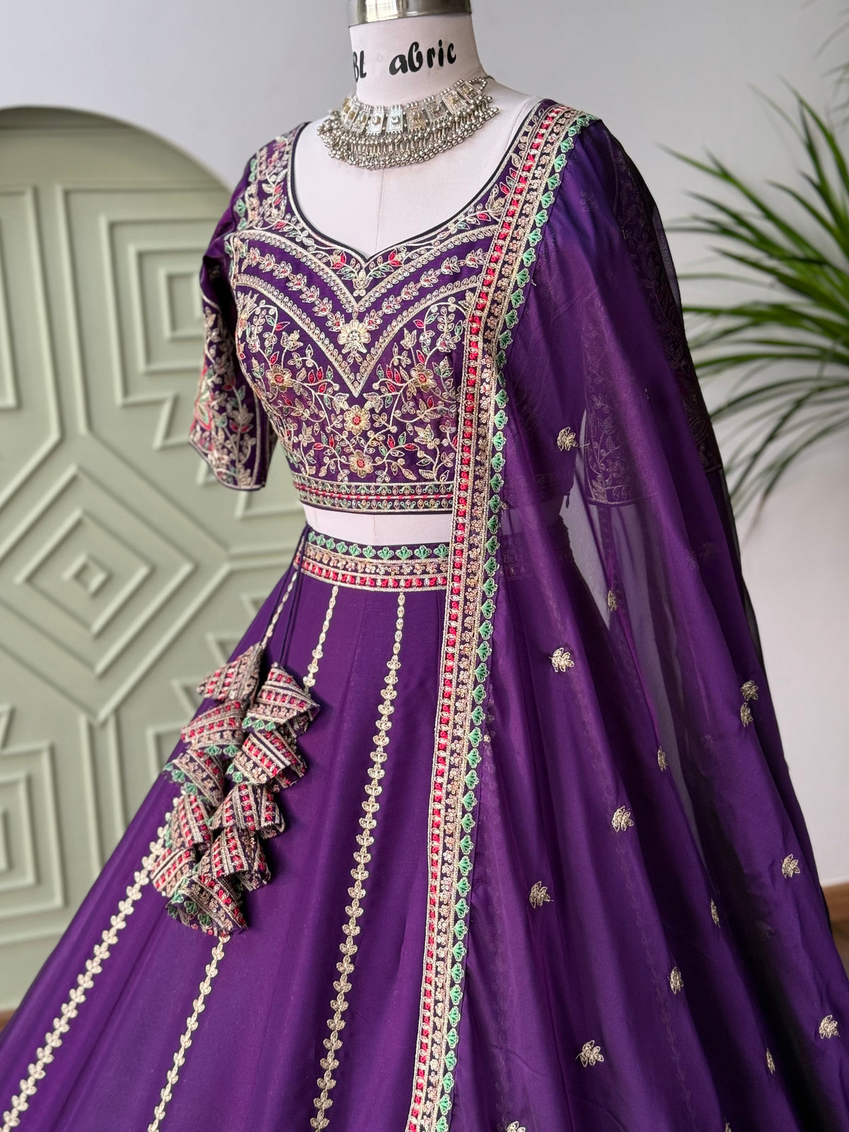 Purple color Designer Sequence Embroidery work Lehenga choli for Wedding Function BL1637
