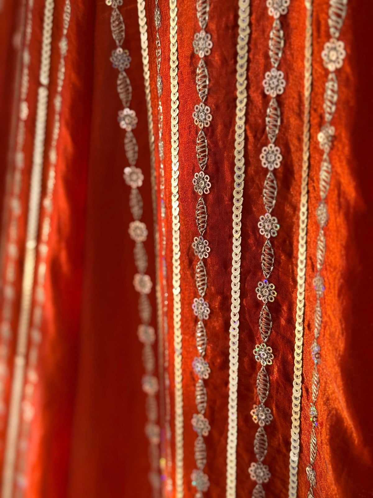 Orange color Designer Sequence Embroidery work Lehenga choli BL1694