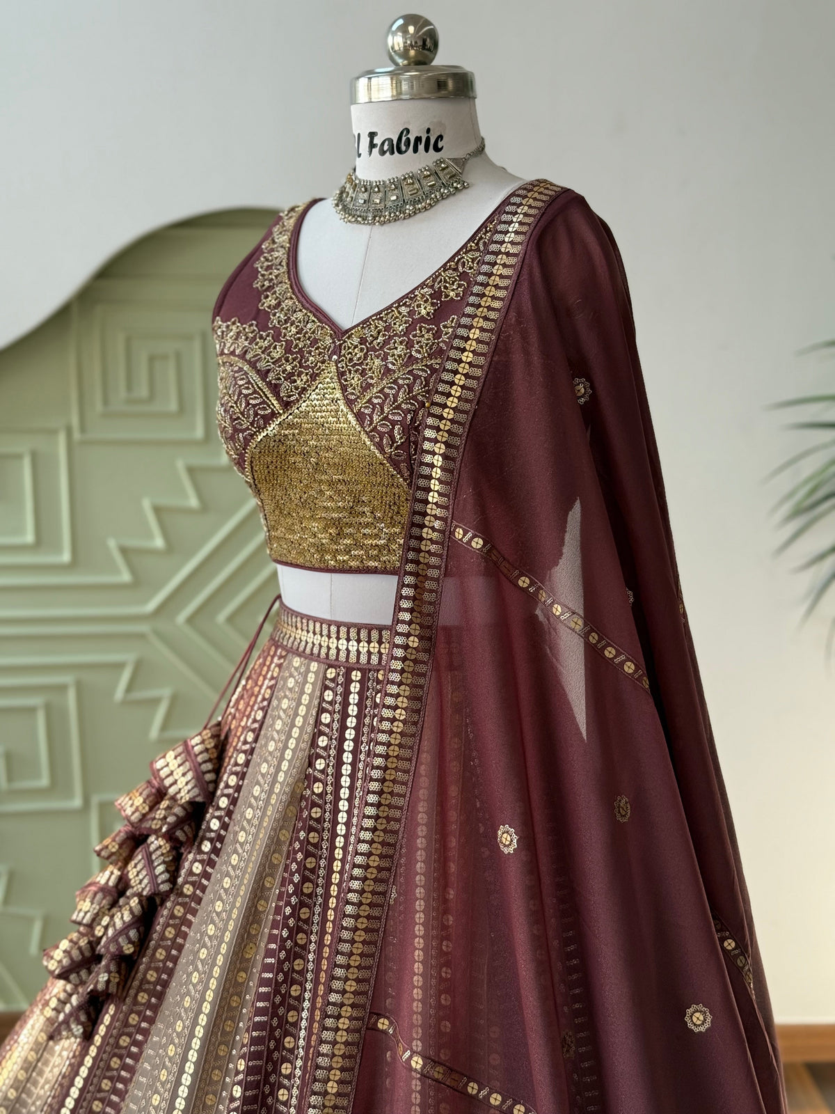 Multi color Designer Sequence Embroidery work Lehenga choli BL1646